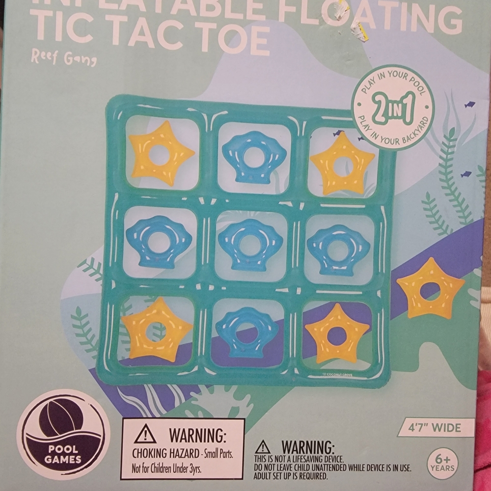 NIB Inflatable Floating Tic Tac Toe Game
